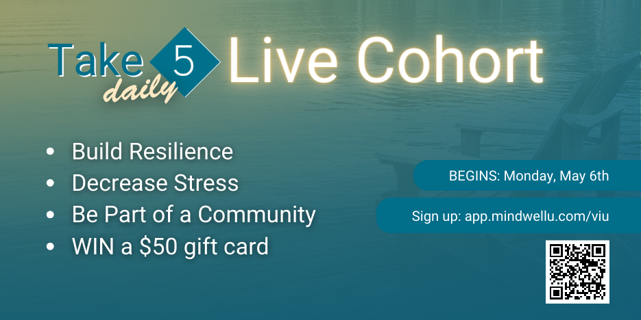 Take 5 daily Live Cohort details with QR code to register