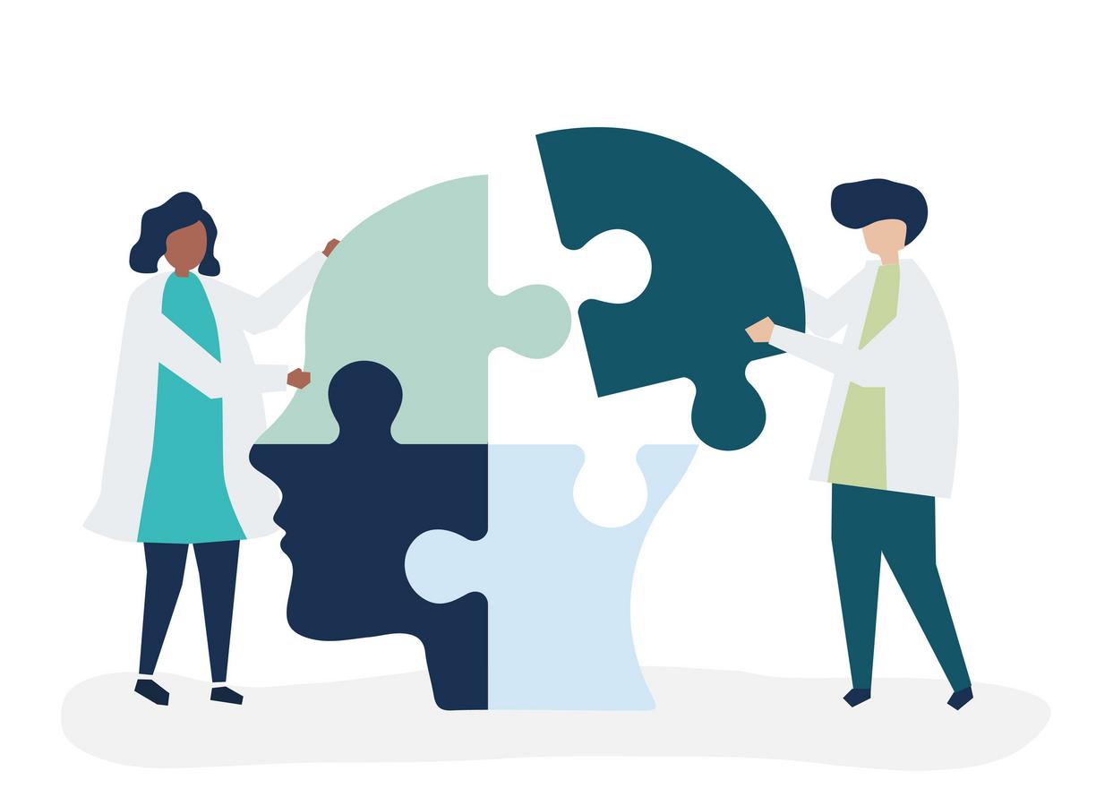 graphic of a brain puzzle pieces